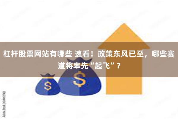 杠杆股票网站有哪些 速看！政策东风已至，哪些赛道将率先“起飞”？